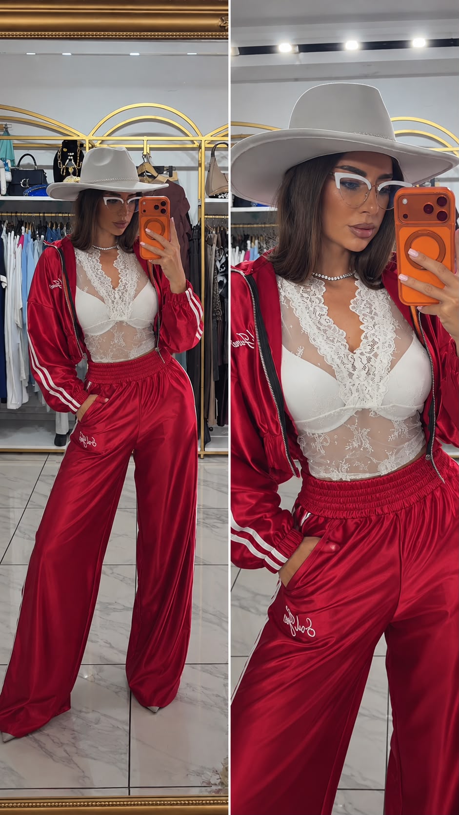 Inspirație editorială: siluetă în rochie de satin